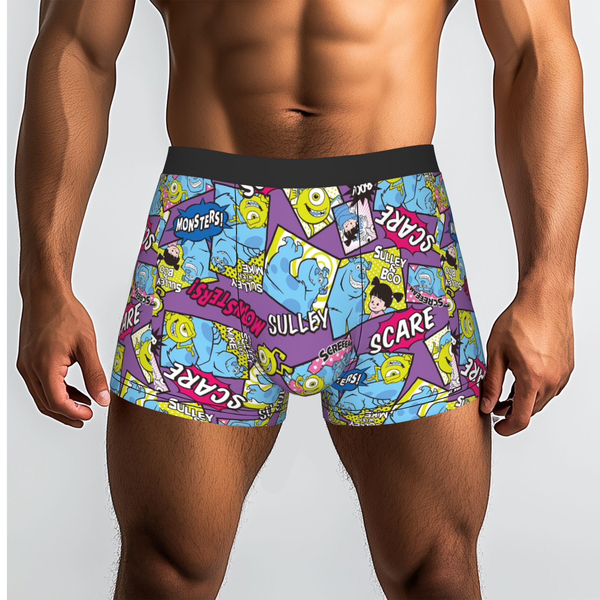 Men'S Fashion Underwear - Boxers personnalisés M-Monsters Anime University pour