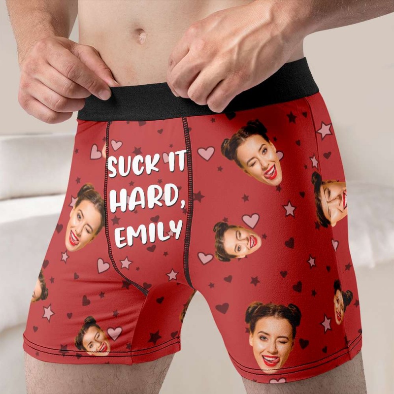 Men'S Fashion Underwear - Boxer pour hommes avec Photo et
