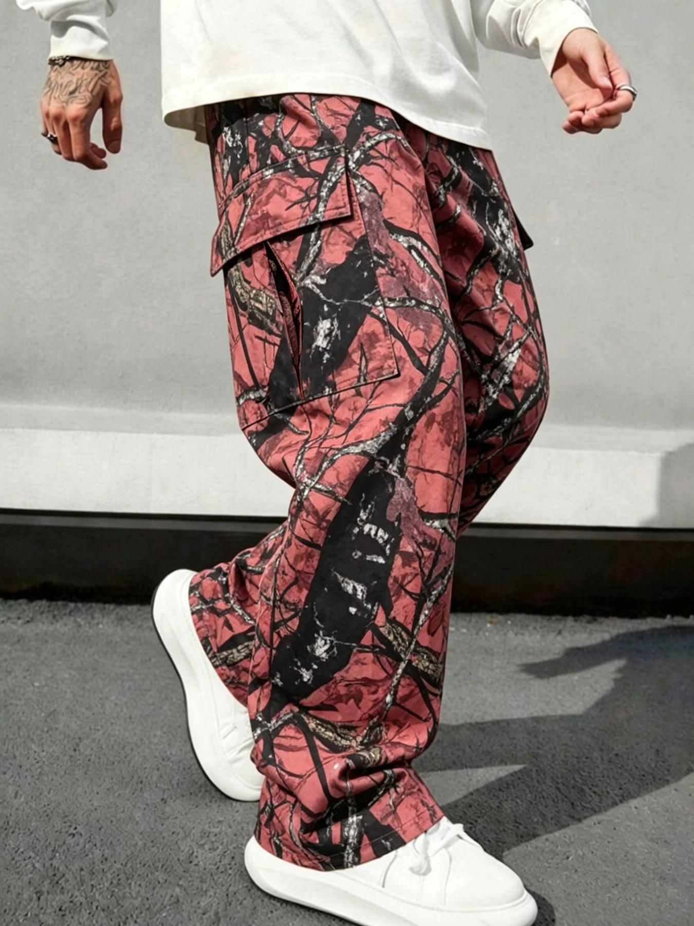 Mens Fashion Camo Pants - Jean de travail ample à jambe