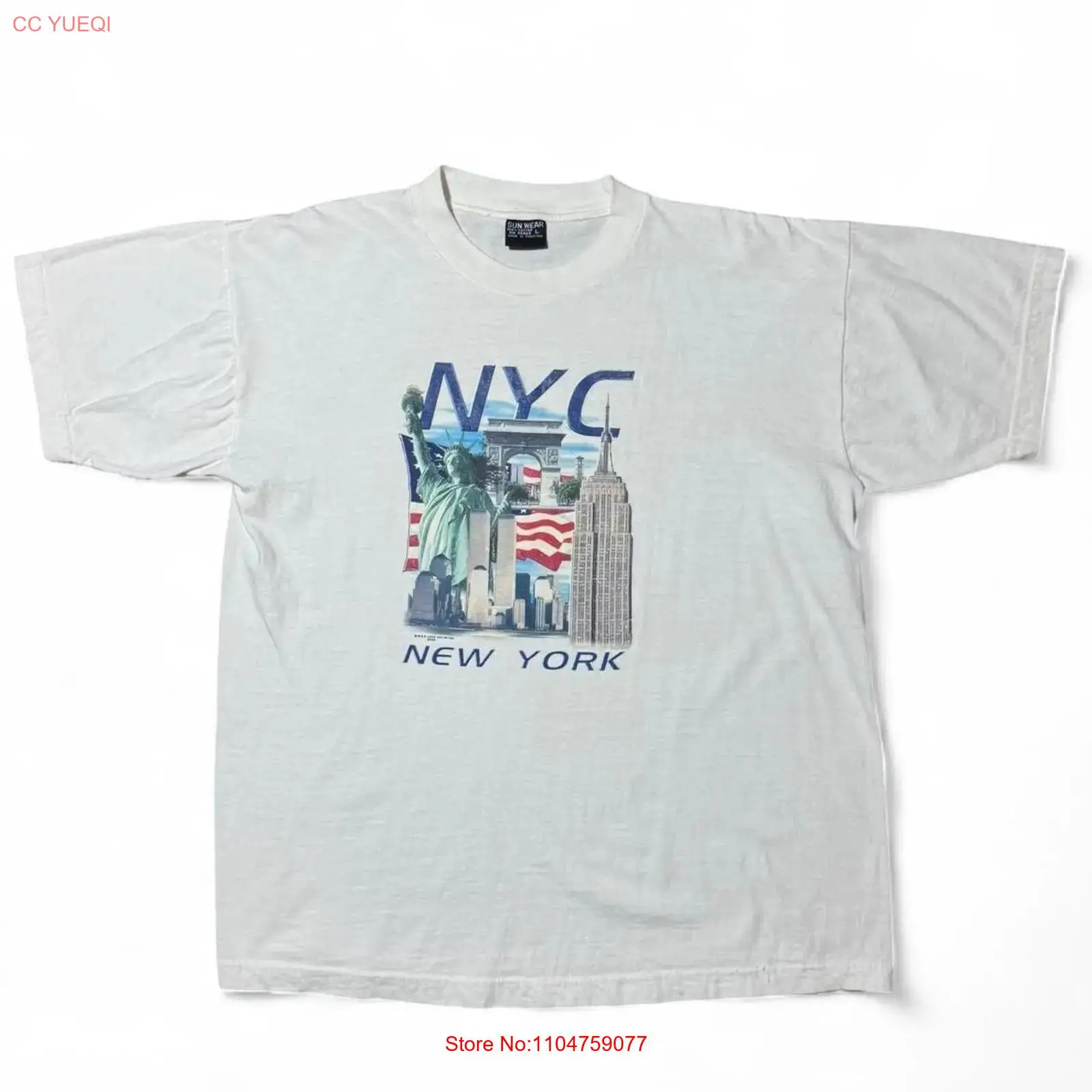 York Men'S Fashion - T-shirt vintage Y2K Souvenir des Tours