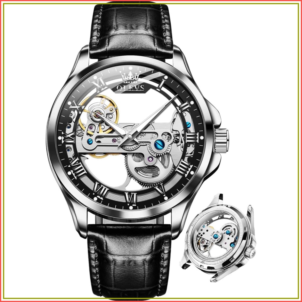 Mens Fashion Style Images - Montre squelette automatique pour homme -