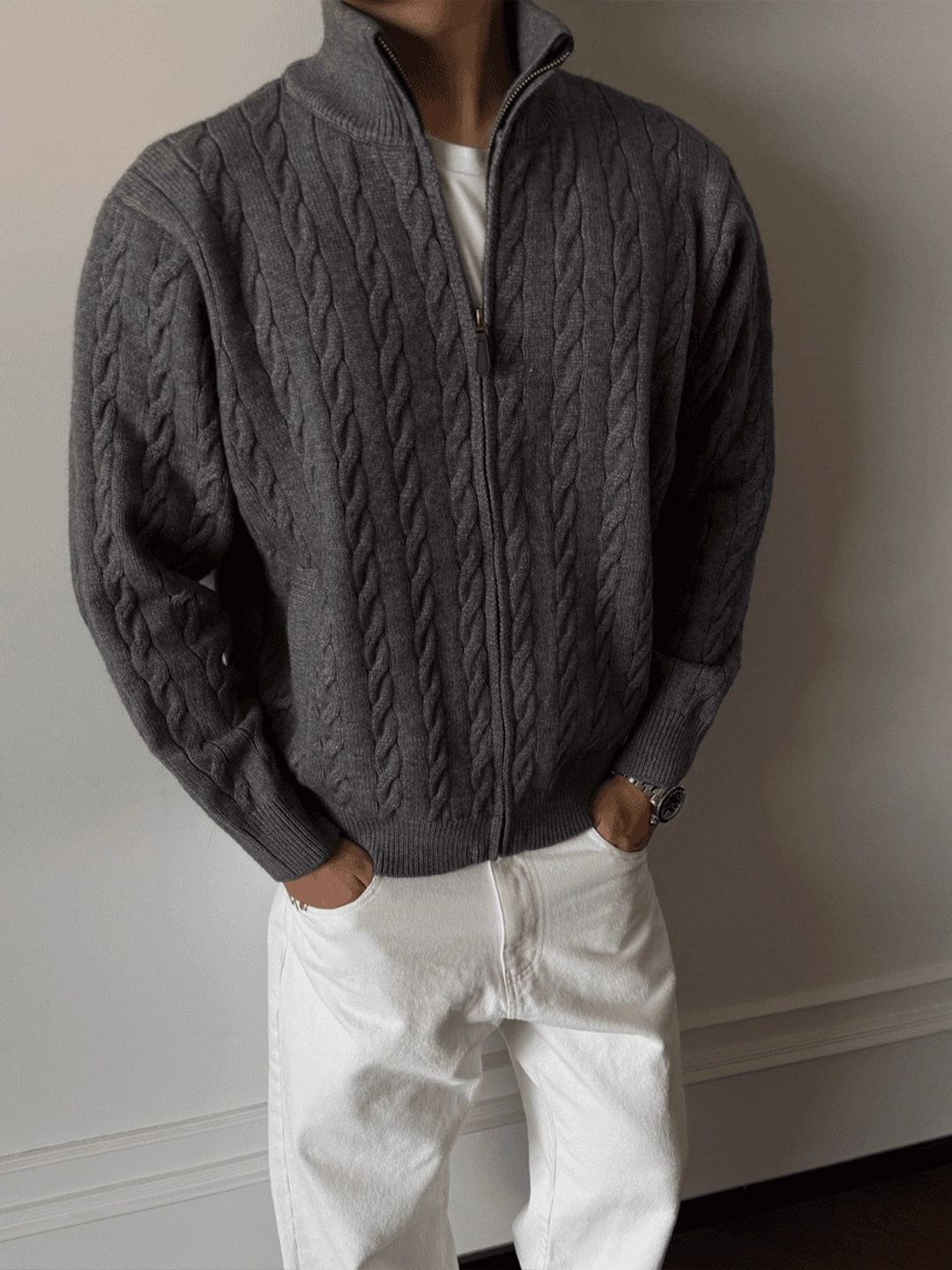 Pulls à col en fourrure pour h - Mens Fashion Style Images avis et prix