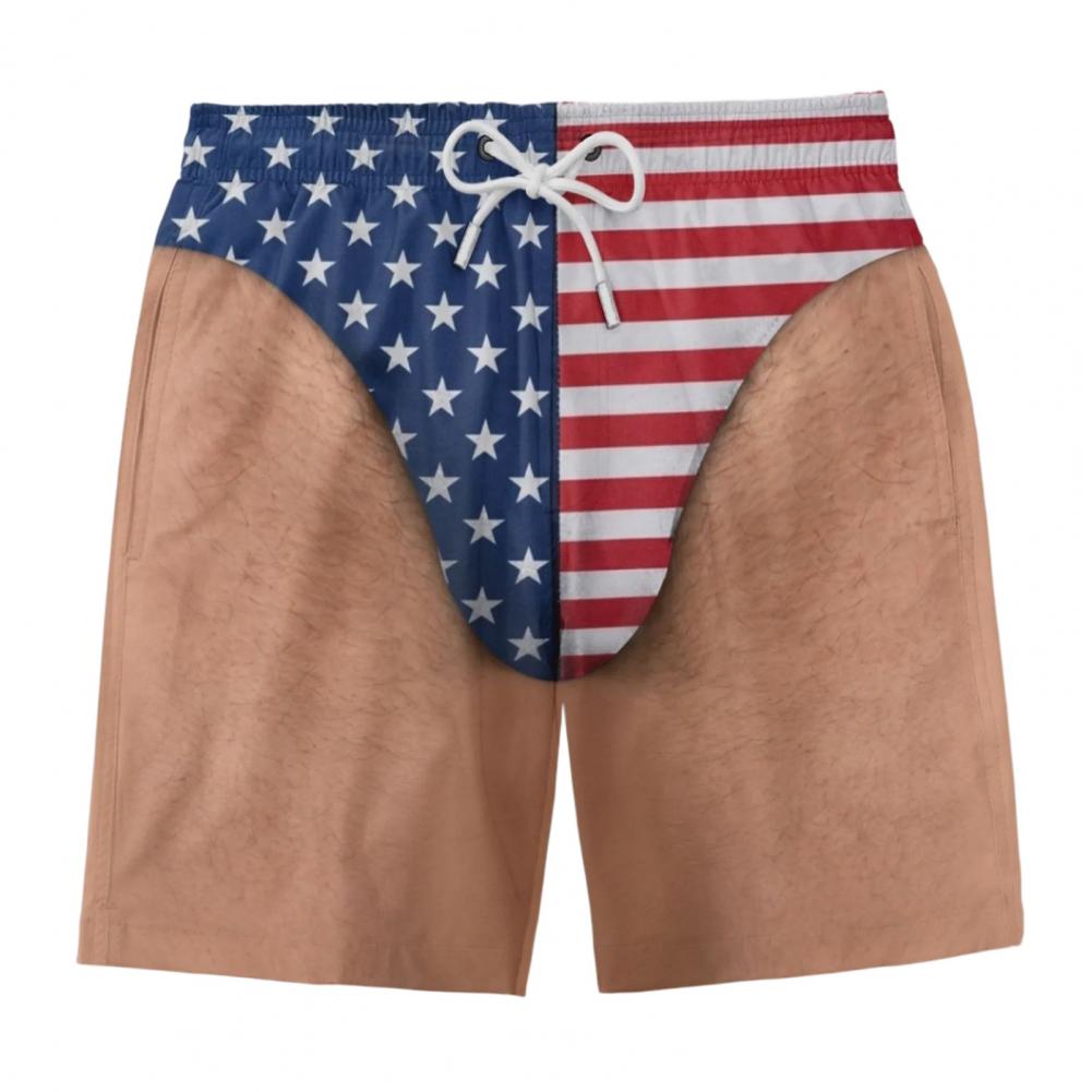 Short de plage imprimé drapeau - Swim Trunk Shorts avis et prix