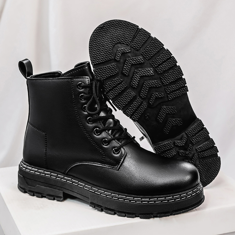 Bottes de moto en cuir verni n - Fashion Men'S Boots avis et prix
