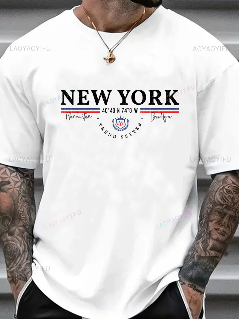 T-shirt unisexe avec lettres d - York Men'S Fashion avis et prix