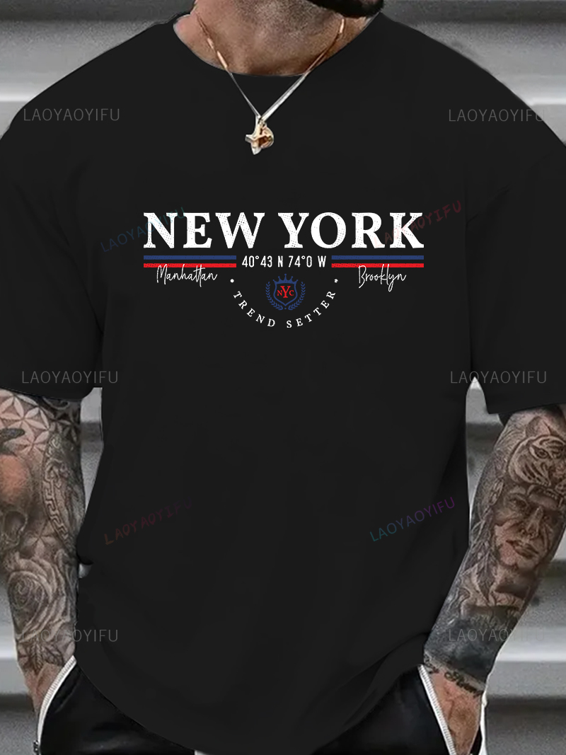 T-shirt unisexe avec lettres d - York Men'S Fashion avis et prix
