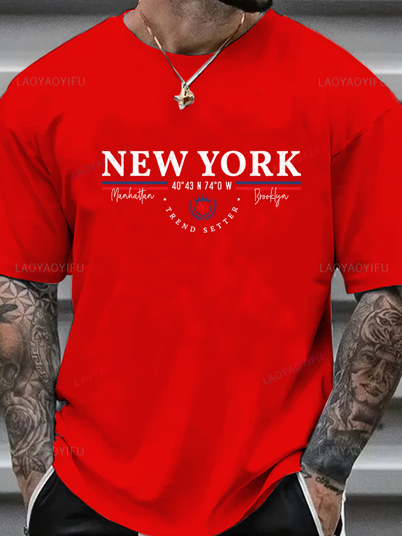 T-shirt unisexe avec lettres d - York Men'S Fashion avis et prix