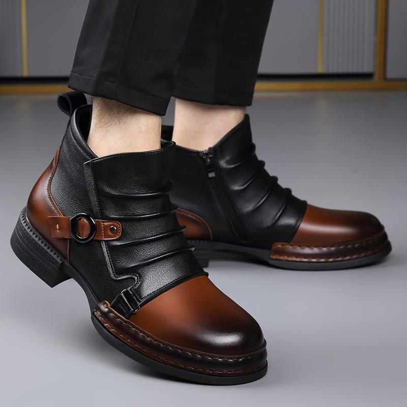 Bottes de moto rétro pour homm - Fashion Men'S Boots avis et prix