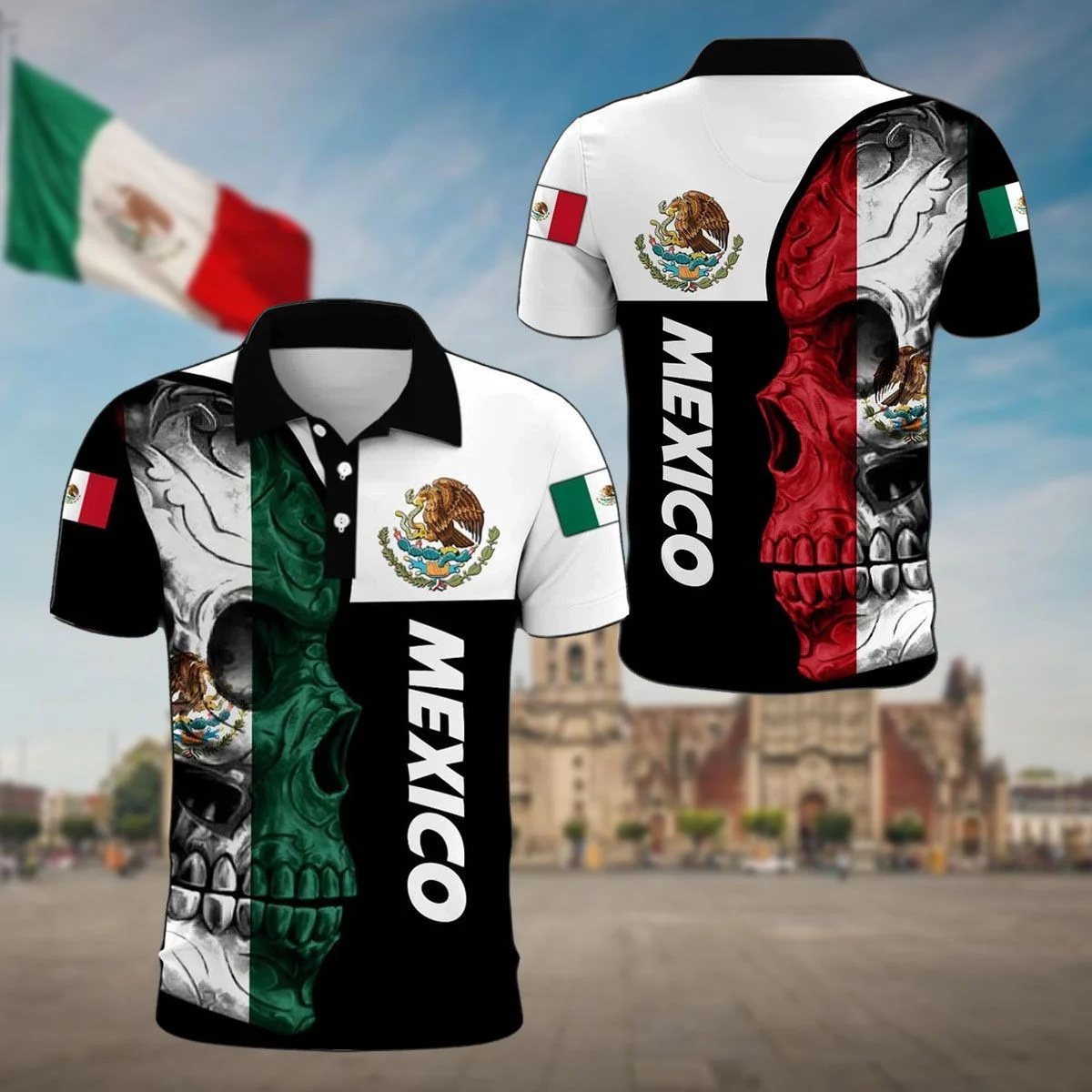 Mexique astèque blason et crân - Mens Fashion Mexico avis et prix