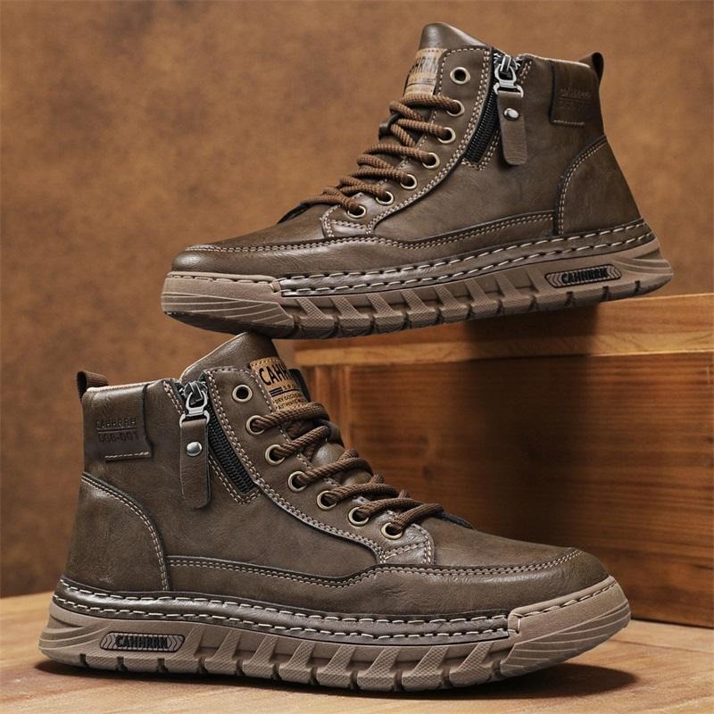 Bottes hautes en cuir pour hom - Fashion Men'S Boots avis et prix