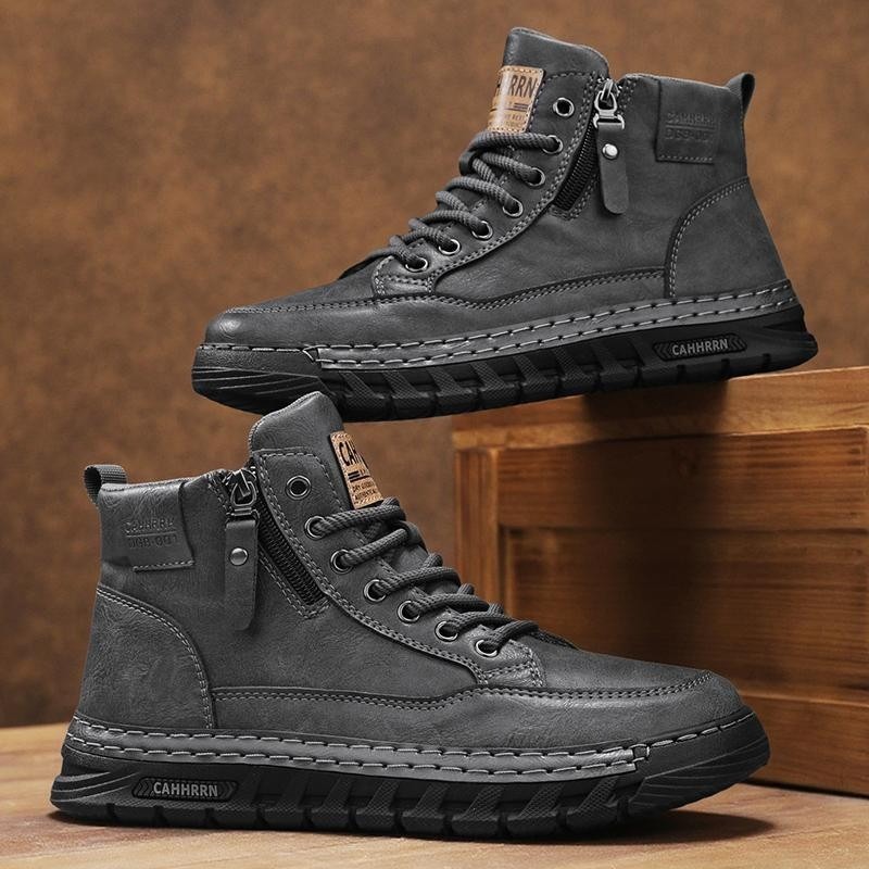 Bottes hautes en cuir pour hom - Fashion Men'S Boots avis et prix
