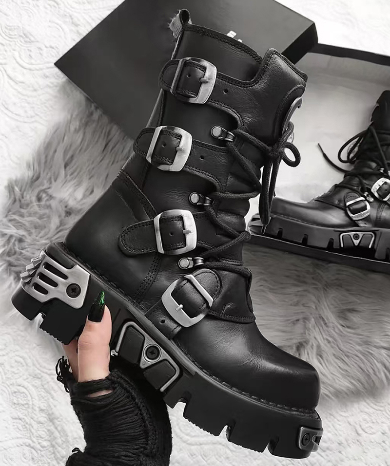 Hommes de luxe mode punk gothi - Fashion Men'S Boots avis et prix