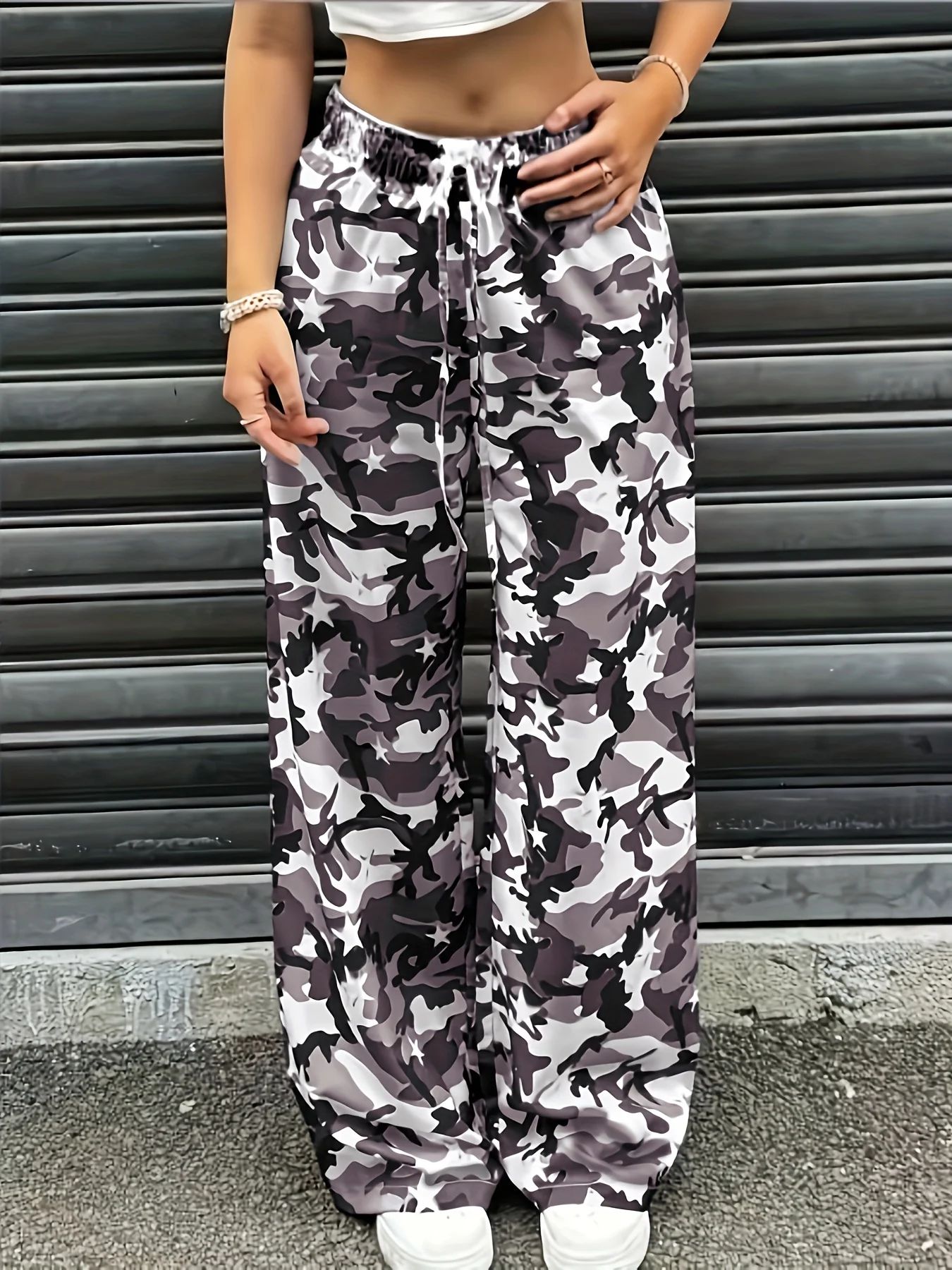 Pantalon large camouflage bleu - Mens Fashion Camo Pants avis et prix