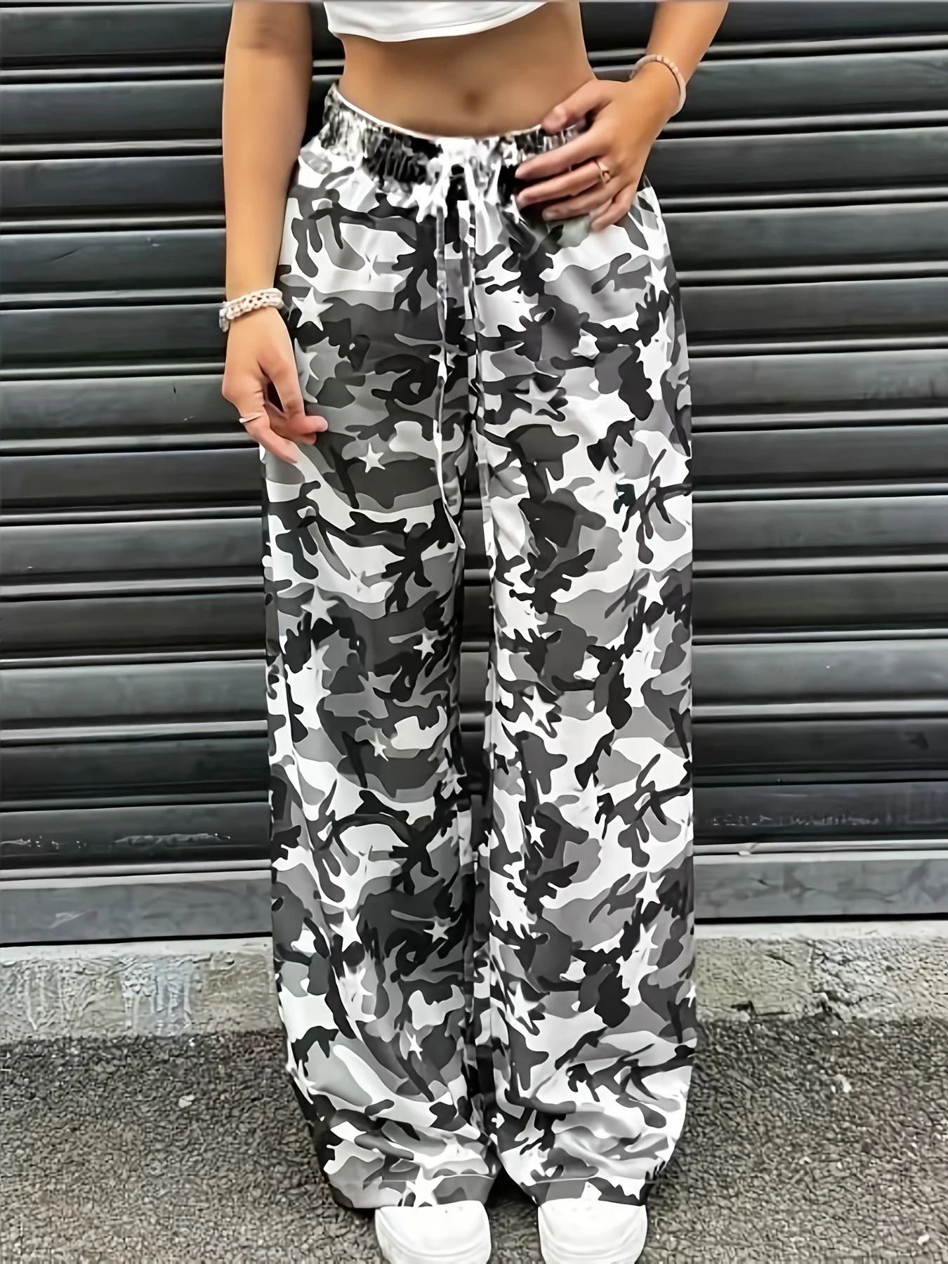 Pantalon large camouflage bleu - Mens Fashion Camo Pants avis et prix