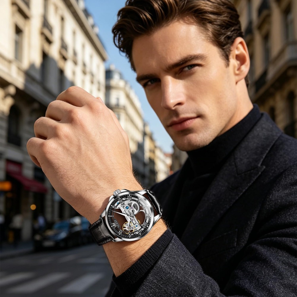 Montre squelette automatique p - Mens Fashion Style Images avis et prix